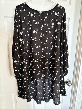Cato Black and White Star Print Tunic 22/24W